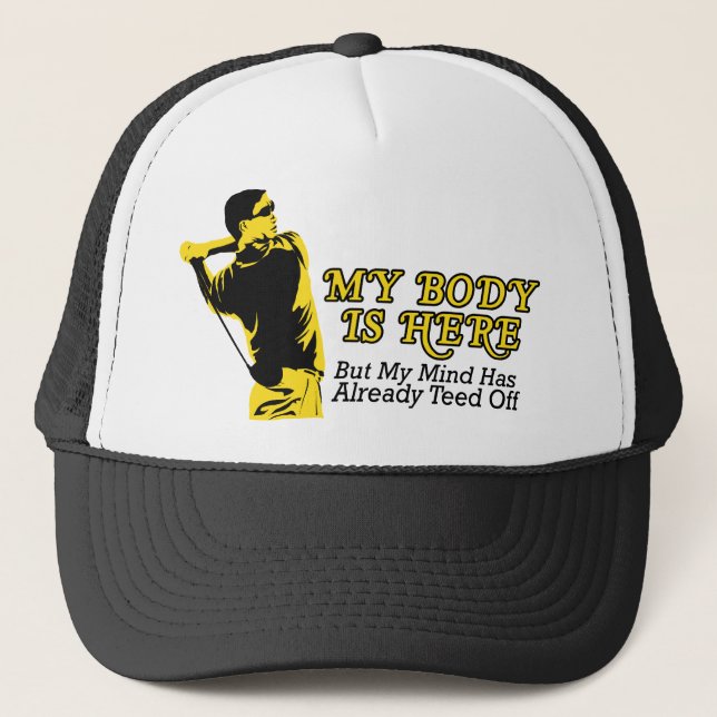 Gorra De Camionero Golf - mi mente juntada con te ya apagado (Anverso)