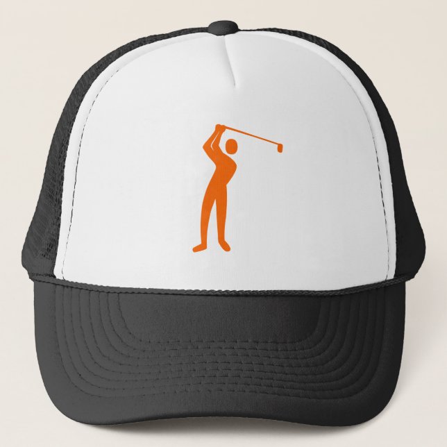 Gorra De Camionero Golf: Naranja (Anverso)