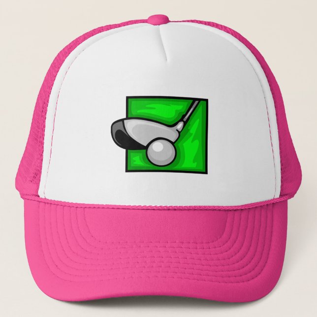 Gorra De Camionero Golf rosa (Anverso)