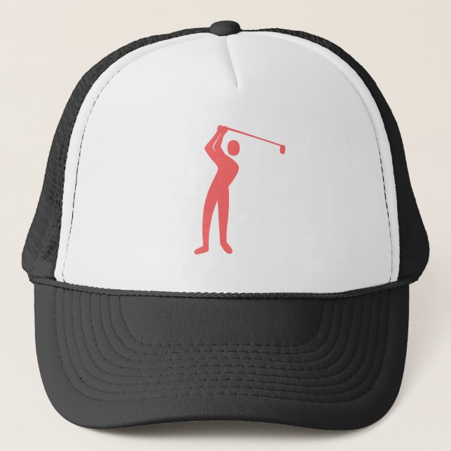 Gorra De Camionero Golf: rosa tropical (Anverso)