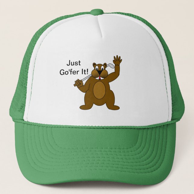 Gorra De Camionero ¡Golfer Gopher Solo Ve A Perder! (Anverso)