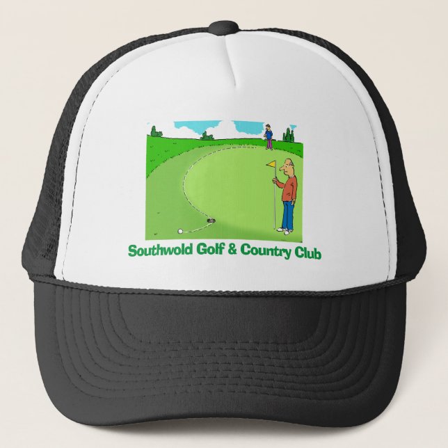 Gorra De Camionero Golfer juega al golf y pierde a un putt. (Anverso)