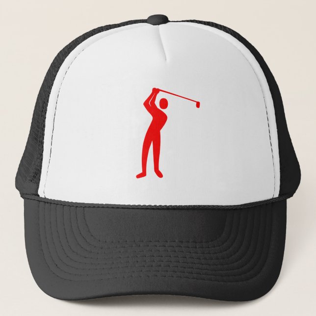 Gorra De Camionero Golfing - Rojo (Anverso)