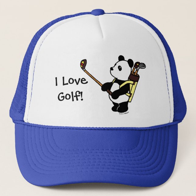 Gorra De Camionero Golfista de la panda de Kawaii (Anverso)