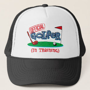 Gorra De Camionero Golfista del muchacho en el entrenamiento