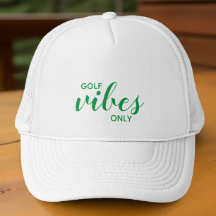 Gorra De Camionero Golfista deportivo Vibraciones verdes de golf Solo