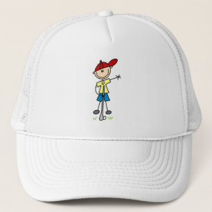 Gorra De Camionero Golfista masculino de figuras de palitos