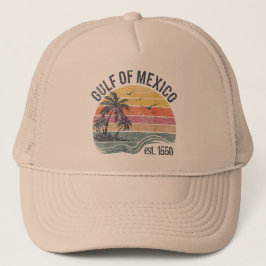 Gorra De Camionero Golfo de México Est 1550 Retro Vintage Playa 