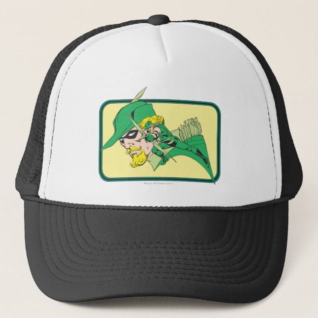 Gorra De Camionero Golpe de cabeza de flecha verde (Anverso)
