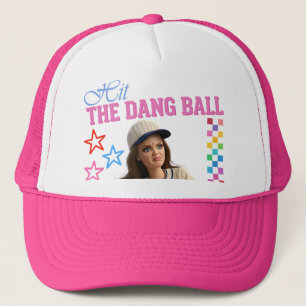 Gorra De Camionero Golpea la Bola Mierda Cara de Muñeca Divertida de