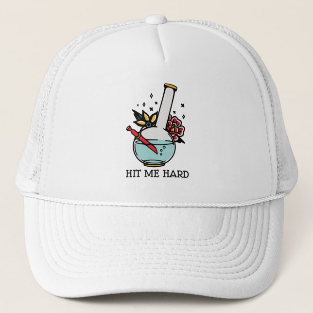 Gorra De Camionero Golpéame duro (Anverso)