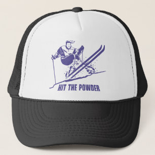 Gorra De Camionero Golpee el polvo - esquí/esquiador de la nieve