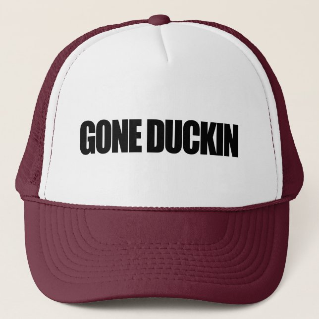 Gorra De Camionero Gone Duckin (negro plano) (Anverso)
