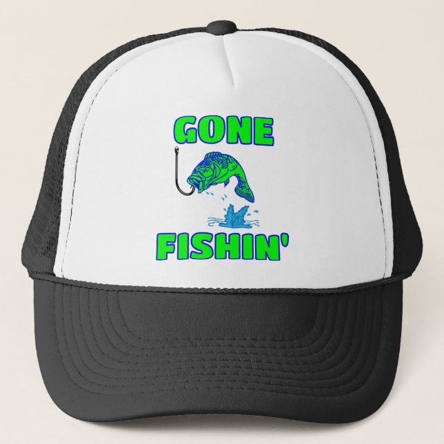 Gorra De Camionero Gone Fishin (Anverso)