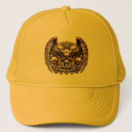 Gorra De Camionero Good Luck 2025 Doppeladler Totenkopf Gold