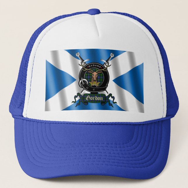 Gorra De Camionero Gordon Clan Badge Scottish Trucker Hat (Anverso)