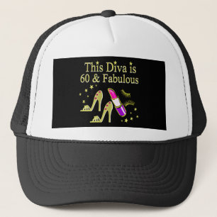 GORRA DE CAMIONERO GORGEOUS GOLD 60TH CUMPLEAÑOS DISEÑO DE ALTO CORAZ