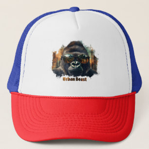 Gorra De Camionero Gorila de la bestia urbana con gafas de sol