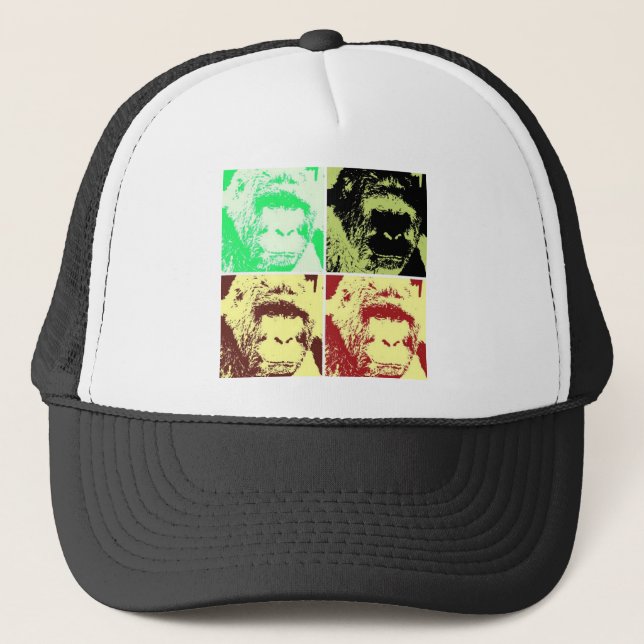 Gorra De Camionero Gorilas de arte pop (Anverso)