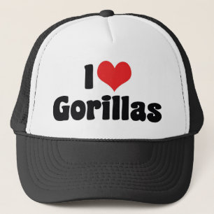 Gorra De Camionero Gorilas del Corazón que Amo - Amante de Gorilas