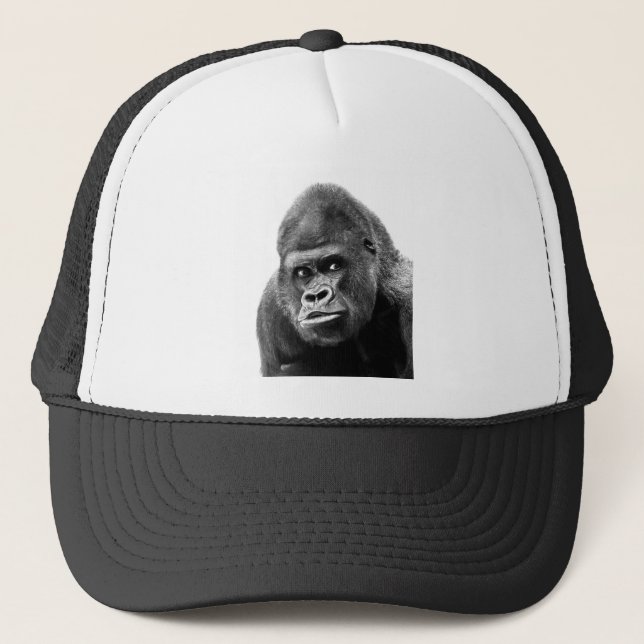 Gorra De Camionero Gorilla blanca negra (Anverso)