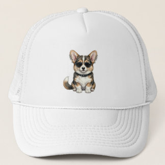 Gorra De Camionero Gorje Punk de Corgi con Gafas de Sol Arte de Perro