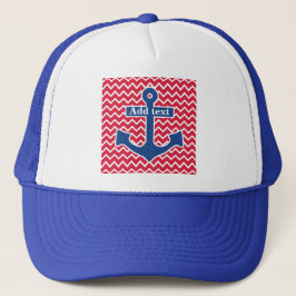 Gorra De Camionero Gorra azul náutico del camionero del ancla