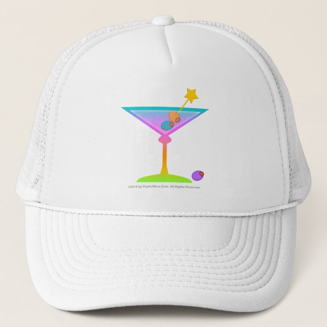 Gorra De Camionero Gorra, Cap - Rainbow Martini (Anverso)