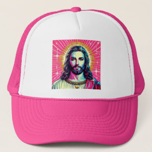 Gorra De Camionero ¡Gorra de camionero de Jesús rosa!
