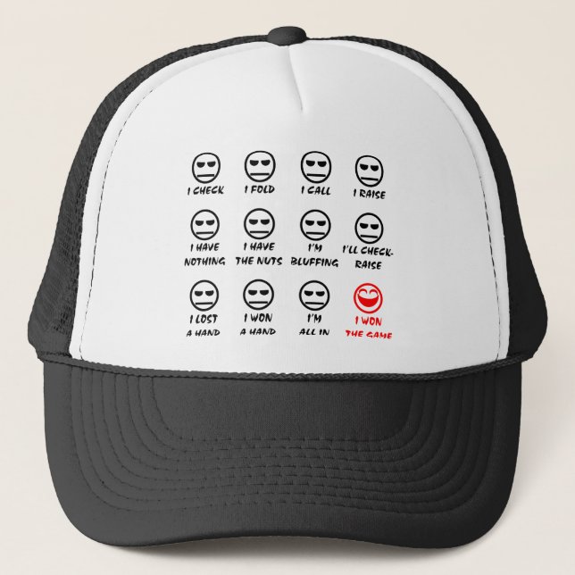 Gorra De Camionero "Gorra de las caras de póker" (Anverso)