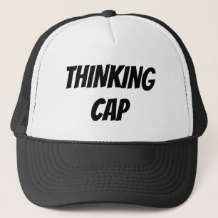 Gorra De Camionero 'Gorra de Pensar' Regalo Divertido Gracioso Blanco
