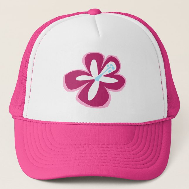 Gorra De Camionero "Gorra del camionero de la flor de Poipu" (Anverso)