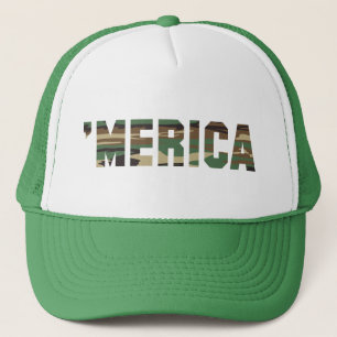 Gorra De Camionero 'Gorra del camionero de la fuente de MERICA Camo