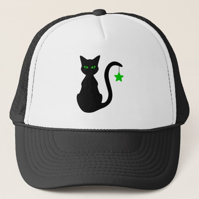 Gorra De Camionero Gorra del camionero del gato negro (Anverso)