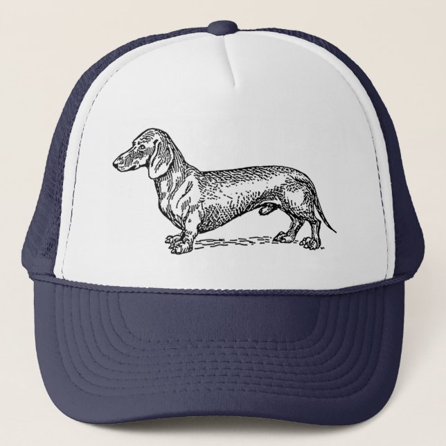 Gorra De Camionero Gorra del camionero del perro del Dachshund (Anverso)