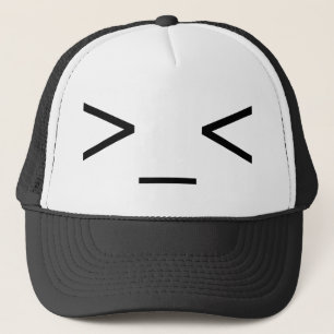 Gorra De Camionero >Gorra enojado del Emoticon del _<