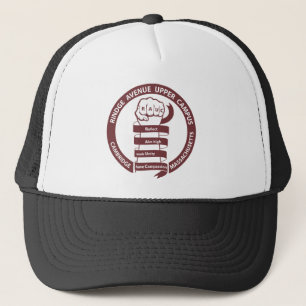 Gorra De Camionero Gorra estilo camionero RAUC Logo Granate