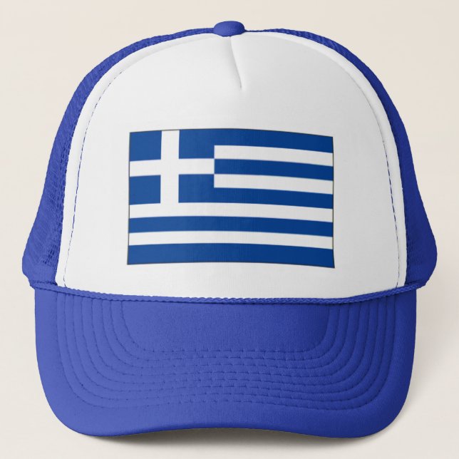 Gorra De Camionero ¡Gorra griego de la bandera - orgulloso ser (Anverso)