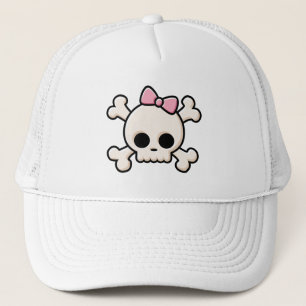 Gorra De Camionero Gorra lindo del camionero del chica del cráneo
