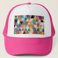 Gorra modelado geométrico colorido del camionero