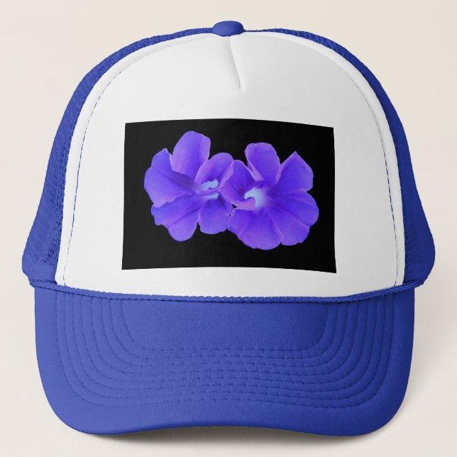 Gorra De Camionero Gorra, Morninglories flotante púrpura 5226 (Anverso)