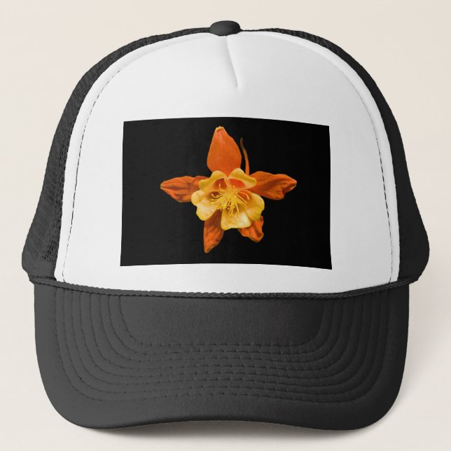 Gorra De Camionero Gorra, solo flor de Columbine (Anverso)