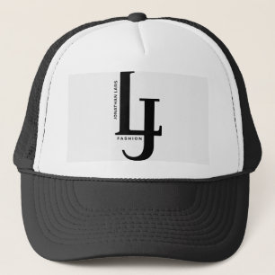 Gorra De Camionero Gorrita LJ Fashion Monogram Trucker - Negro Minima