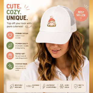 Gorra De Camionero Gorrito de Camionero de Gato Hongo Adorable – Kawa