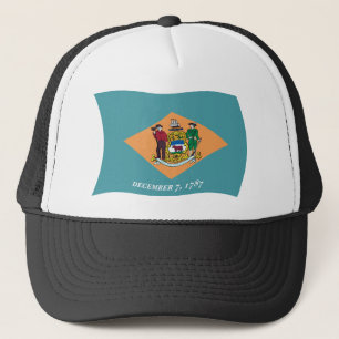 Gorra De Camionero Gorrito de la bandera de Delaware