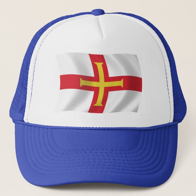 Gorra De Camionero Gorrito de la bandera de Guernsey (Anverso)