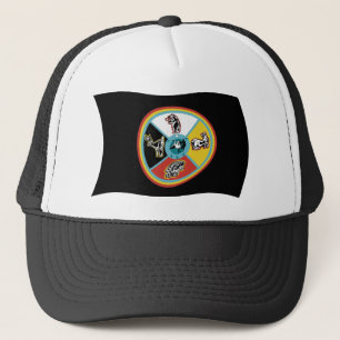 Gorra De Camionero Gorrito de la Bandera de la Tribu Sault Ste. Marie