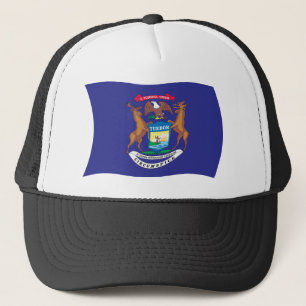 Gorra De Camionero Gorrito de la bandera de Míchigan