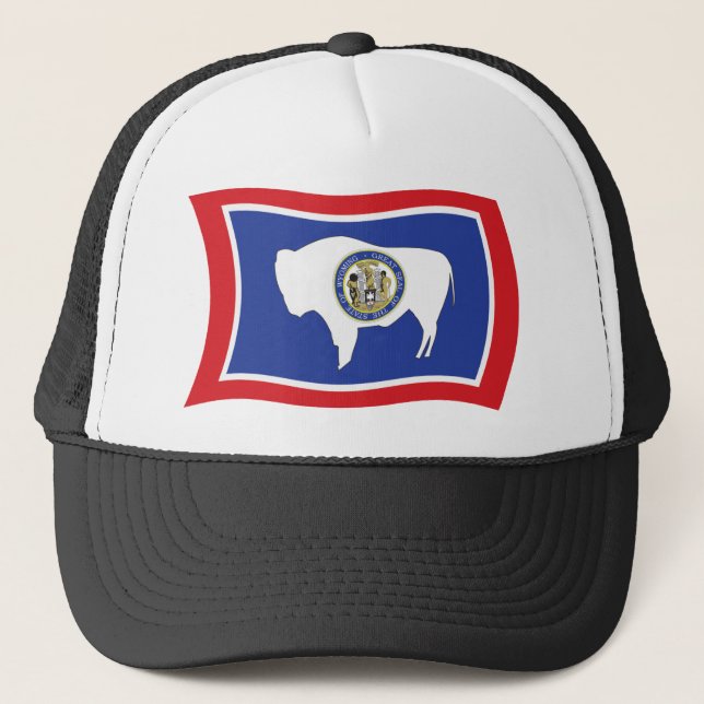 Gorra De Camionero Gorrito de la bandera de Wyoming (Anverso)