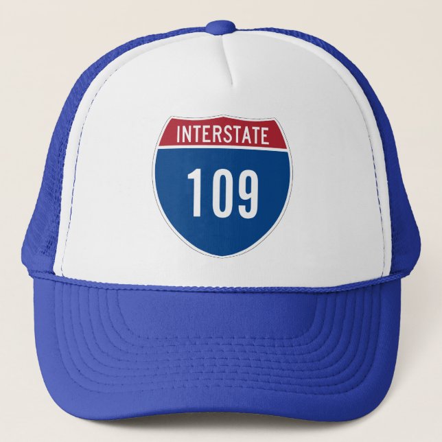 Gorra De Camionero Gorrito de la Carretera Interestatal 109 (Anverso)